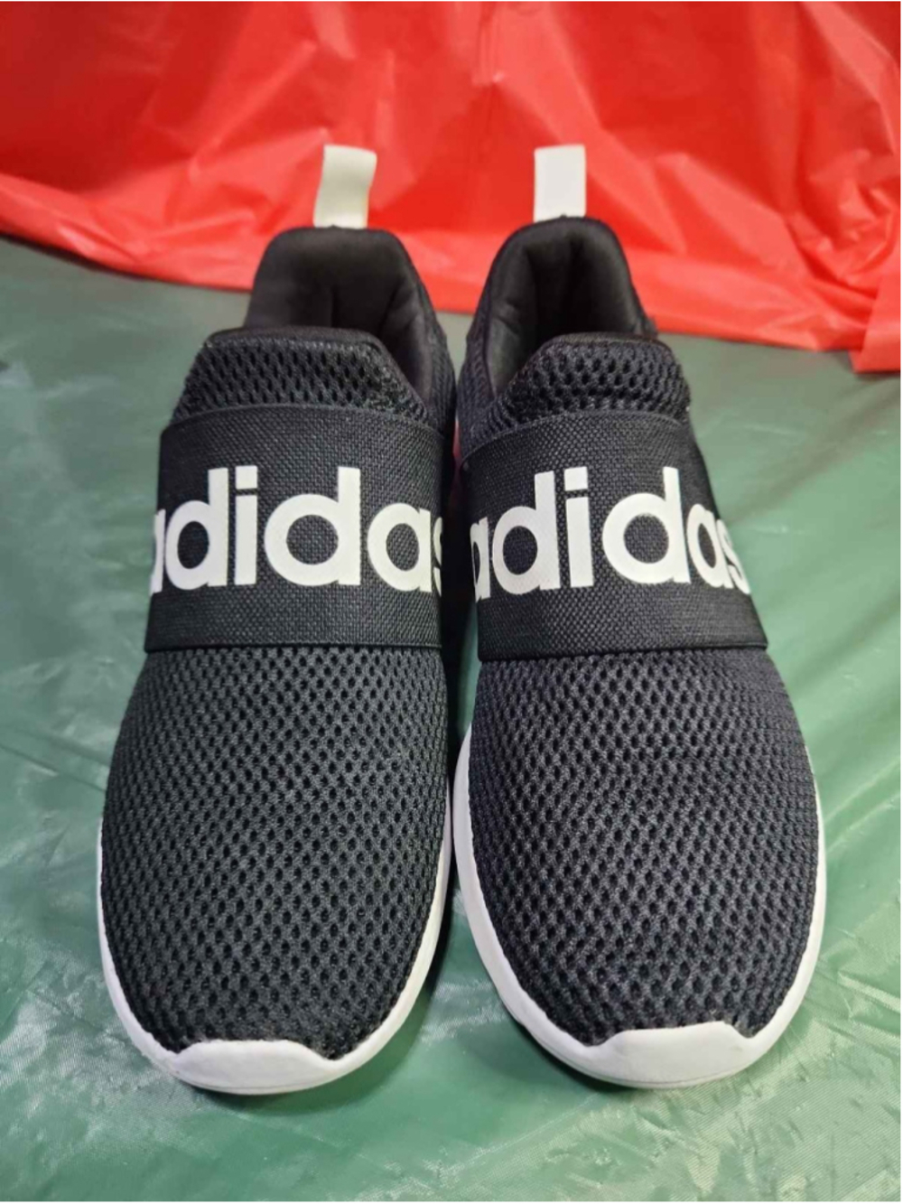 Adidas Mens Lite Racer Adapt 4.5 Black White Slip On Running Shoes